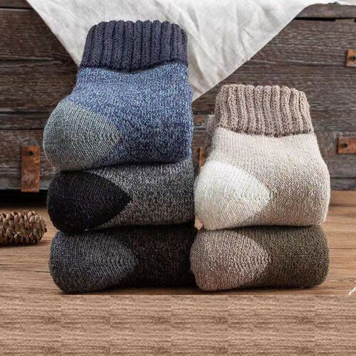2023 Winter Mens Snow Cashmere Warm Socks Super Thick Retro