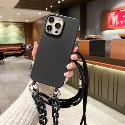 适用于苹果14/15plus软壳iphone12 13 14 15 pro max lanyard cas