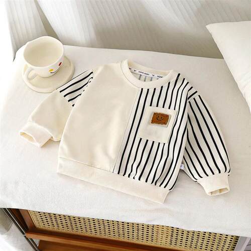 Spring Childrens Spring Clothes Round Neck Long Sleeve Swea