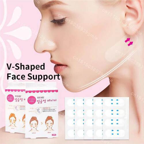 40Pcs/10Sheets V Lift Face Sticker Invisible Makeup Adhesive