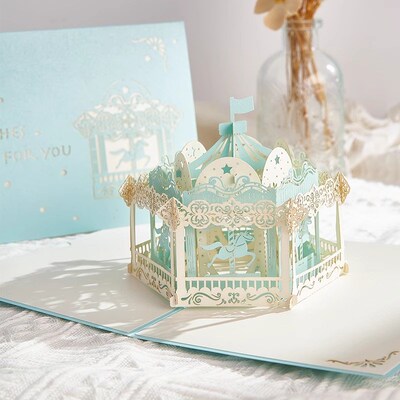 Korean creative high-end 3D greeting card 3D love wedding