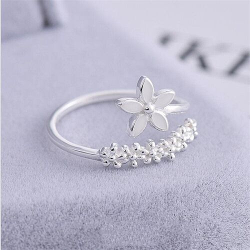 Korea Fresh Flower Silver Color Temperament Personality Lite
