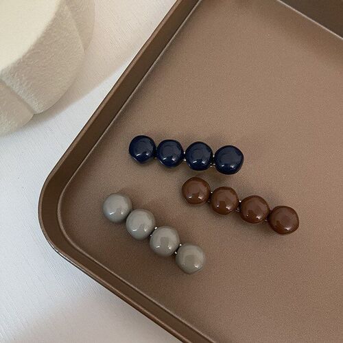 Retro Colorful Ball Hairpin Back Head Straight Clip Side Cli