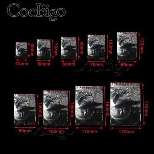 200pcs Small Zip Lock Bag Self Seal Plastic Clear Bags Reclo