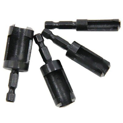 4Pcs Hex Shank Wood Plug Hole Cutter Drill Bit Plug Cutter