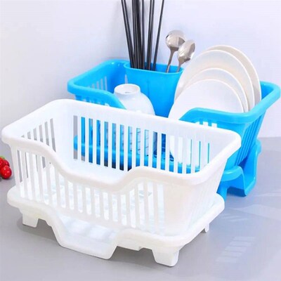 Dish Drying Rack Kitchen Utensils Drainer Rack with Drain Bo
