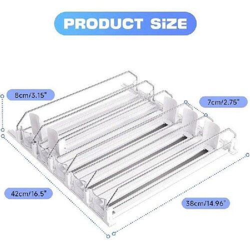 Drink Organizer For Fridge, Self-Sliding Soda Can Dispenser