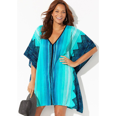 Plus Size Swim Suit Cover Up Tunic For Beach Sarong Beachwea