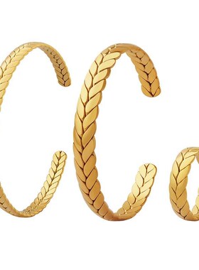 Geometric wheat ear brlet female ring female index finger ri