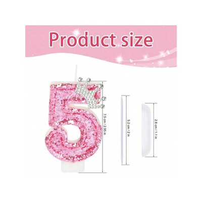 Cake Numeral Candles ,Birthday Candle  pink Colour Creative