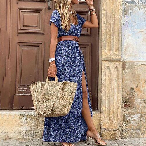 Long Dress for Women 2023 Summer Beach Bohemian Dresses Vest