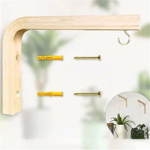 Indoor Hanging Plant Hook Wooden Hanging Basket Wall