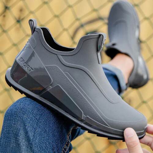 Lightweight Short Tube Mens Rain Boots Kitchen Work Shoes D