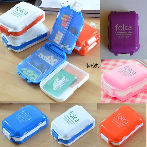 Folding Pill Case Medicine Drug Pills Organizer Storage Boxs