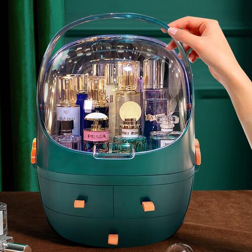 360 Degree Rotating Cosmetic Storage Box Makeup Organizer