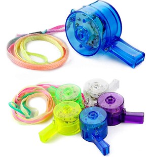 18pcs LED Light Up Whistle Glow Luminous Whistles Toys Bulk
