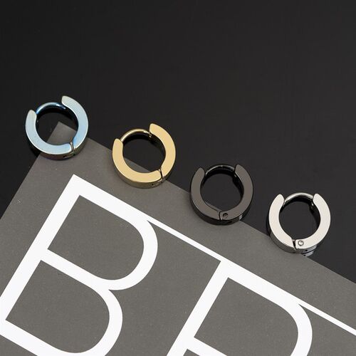 1pair Anti-allergic Titanium Steel Earring Punk Rock Stud Ea