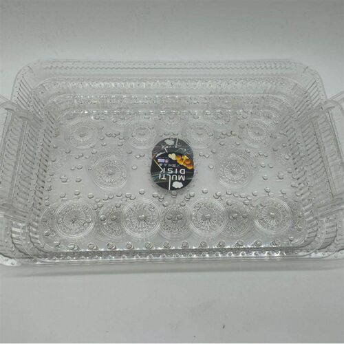 Transparent Luxury Fruit Plate for Living Room Home Tea Time