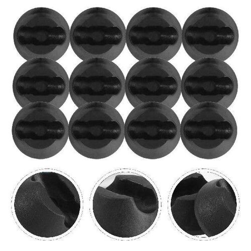 16 Pcs Furniture Feet Protectors ABS Rubber Covers Black