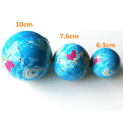 2PCS Stress Relief World Map Jumbo Ball Atlas Globe Palm Ba