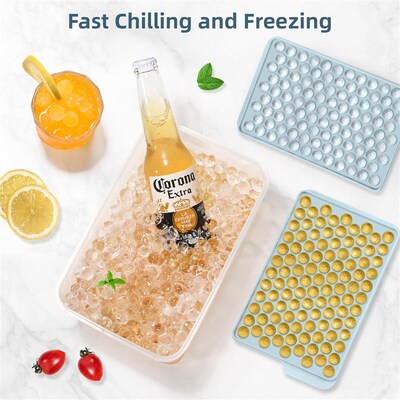 Mini Ice Cube Trays Small Tiny Round Pebble Crushed Nugget