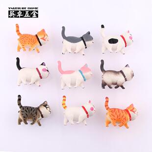 轻奢黄铜可旋转猫拉手日系卡通衣柜门把手可爱抽屉单孔明装小拉手