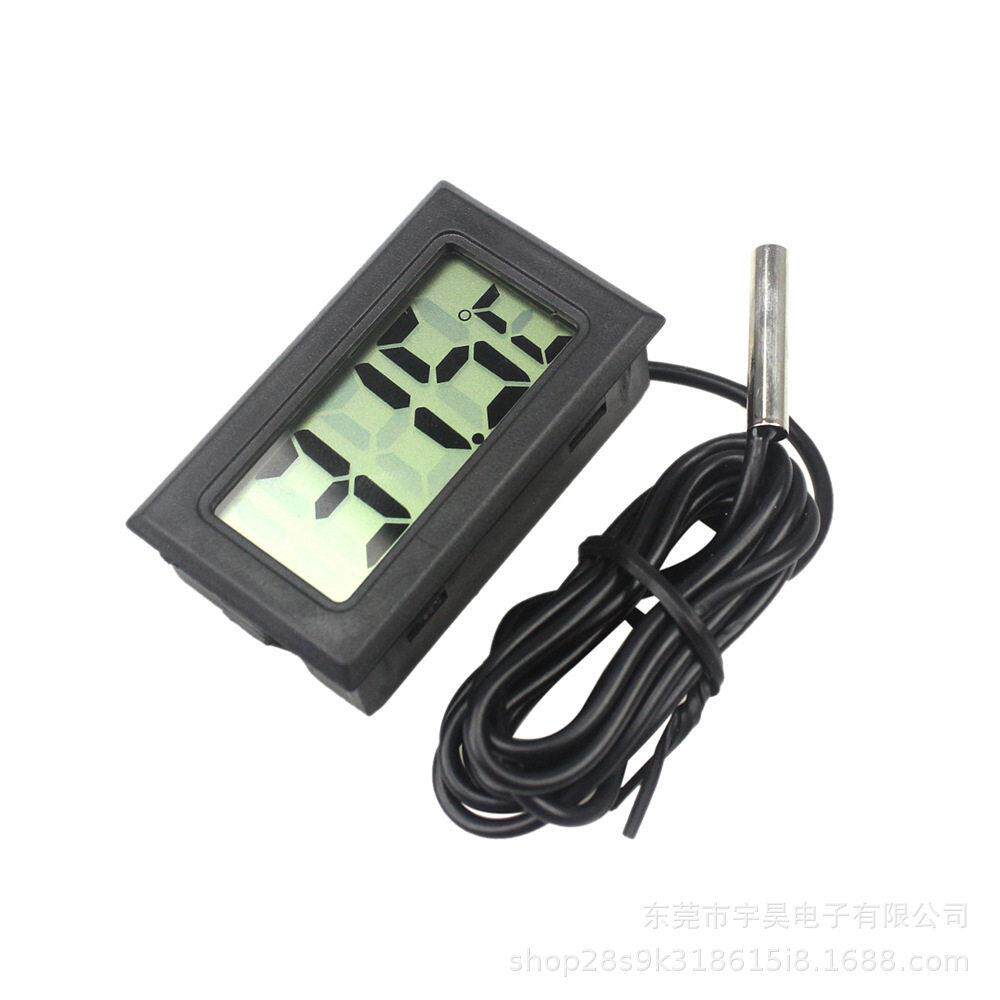 电子温度计数字温度计数显温度计鱼缸冰箱水温表测温仪带防水探头