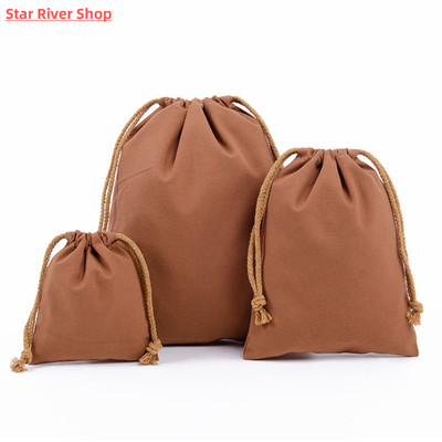 Reusable Cotton Drawstring Bags Fabric Storage Bag for Sundr