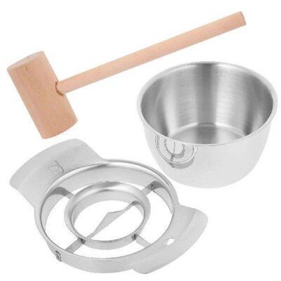 Pomegranate Deseeder Stainless Steel Wood Hammer Kitchen