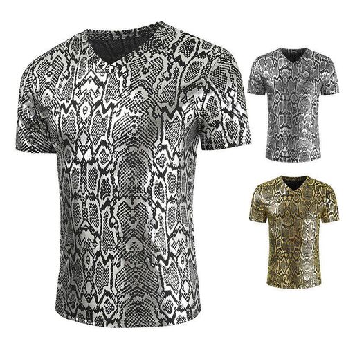 Summer 2025 Casual Party Snake Pattern Fashion Slim Fit Shor
