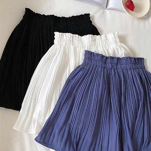 Solid Chiffon Summer Shorts Skirt Women  Fashion Korean