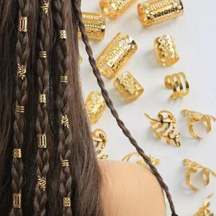 40pcs African Hair Braids mix Hair Braider Metal Hair Rings