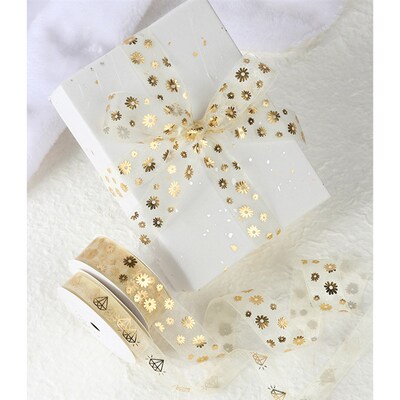Organza Ribbon Christmas Heart/Love You/Just For You/Stars/D