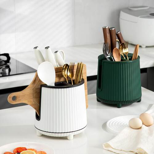 Kitchen Rotating Knife Rack Shelf Countertop Multifunctional