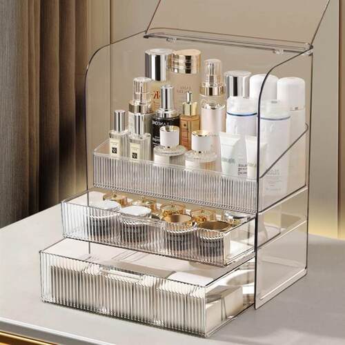 Cosmetic Storage Box Brush Holder Container Makeup Organizer