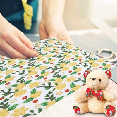 10pcs 25x25Cm Christmas Patchwork Fabric Print Quilting Fabr