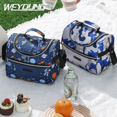 New Cartoon Printing Tote Cooler Lunch Bags Portable Outdoor