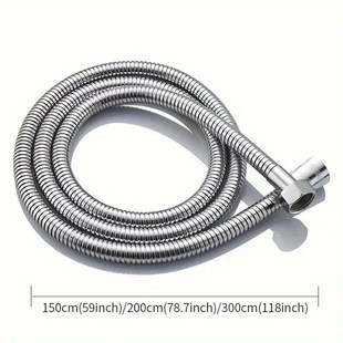 Bath Shower Hose Stainless Steel Flexible Pipe Shower Head P