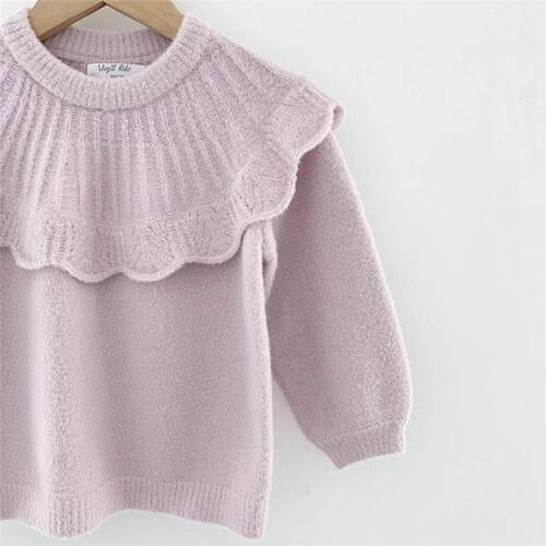 ekids iVFKnk Weool Sweatr Children LanteMrn Sleeve Wool Swat