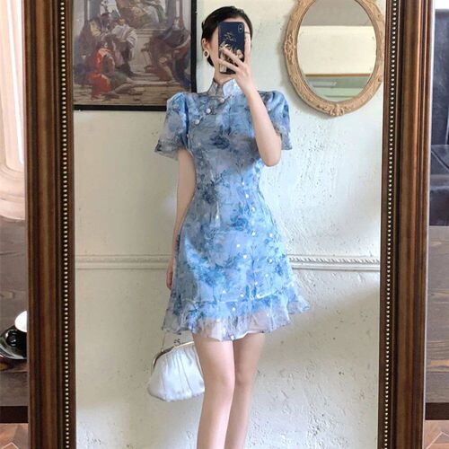 Elegant Princess Style Qipao Improved Chinese New Dress Mand