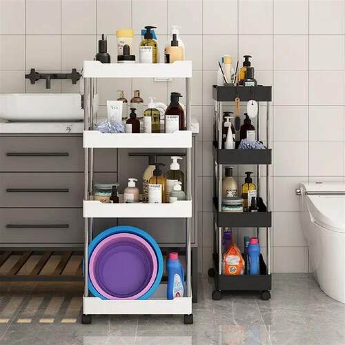 1pc 34 Tier Rolling Storage Cart High Capacity Storage Shel