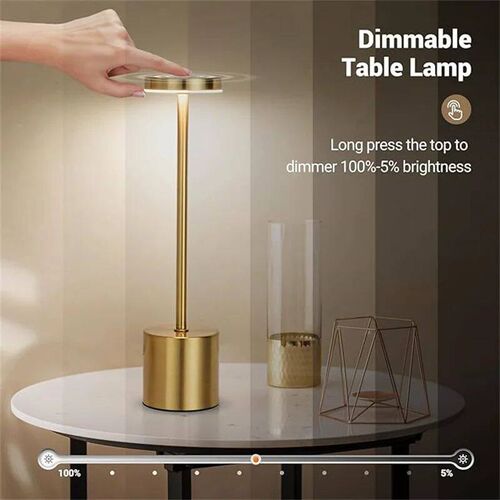 Classic Table Lamp USB Rechargeable Night Light Stepless Dim