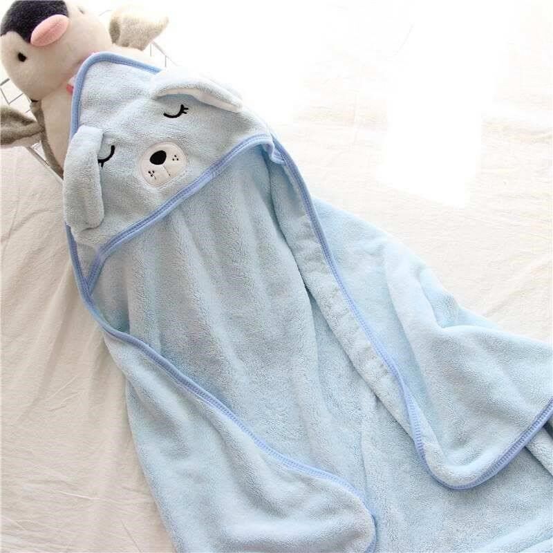 Baby Hooded Towels Newborn Bathrobe Bath Towel Kids Blanket - 实物图