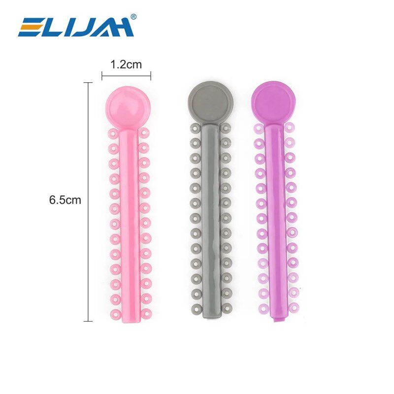 40Pcs/Pack Dental Elastic Ligature Ties Orthodontic Rubber B - 实物图