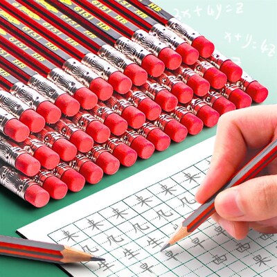 50 pencils HB pupils in 2 than a pencil eraser head with