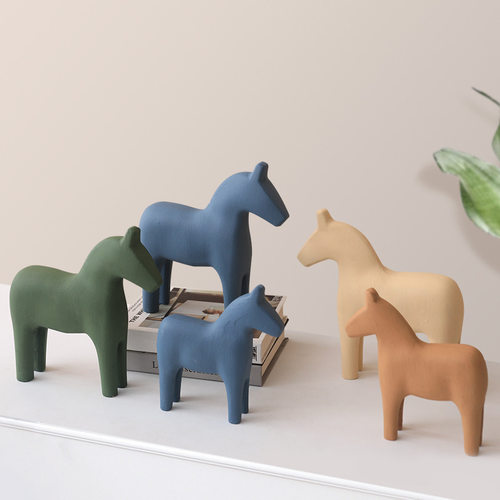 -Modern minimalist Morandi Sedara Trojan horse ornaments hom