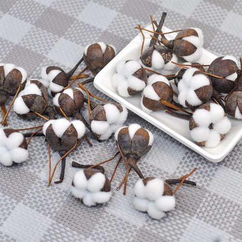 12 Artificial Kapok Natural Dried Flowers Simulation Cotton