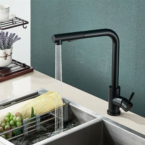 Free Shipping  Black Pull Out Kitchen Sink Faucet Two Model