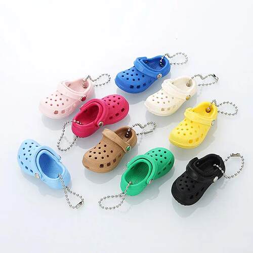 3D New Mini Shoes Shape Keychain PVC Shoe Charms For Clogs A