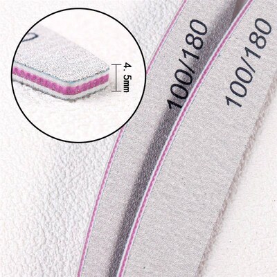 10Pcs Professional Nail File Sandpaper Strong Thick Nail Fil